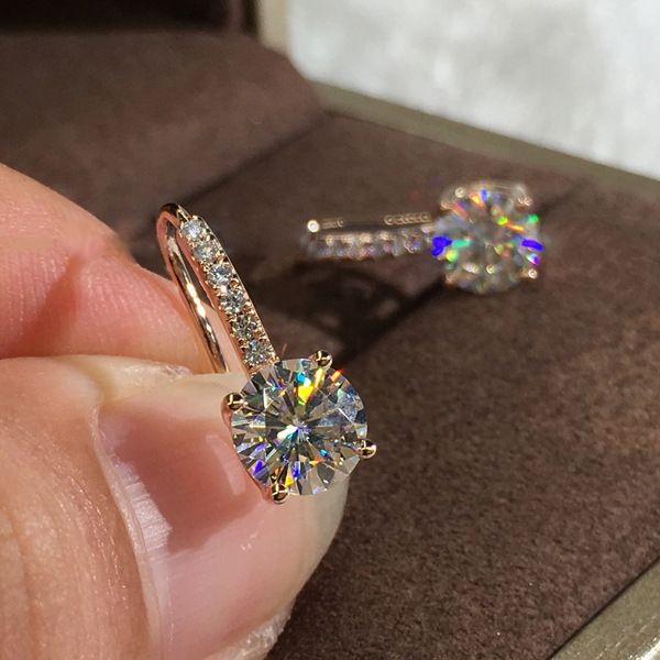 

классическое серебро 925 принцесса вырезать площади круглого cz цирконий серьга стержня для женщин свадебного рождества дня подарков, Black