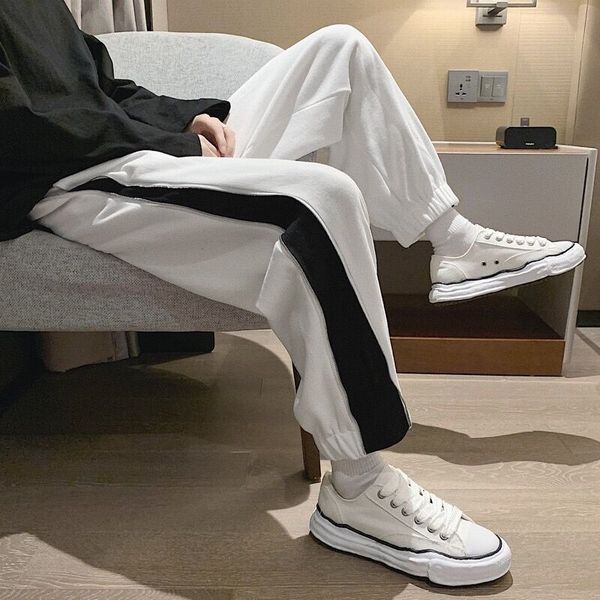 

2021 new male long pants autumn new style listing in loose-fitting fashion all-match drawstring sports frete uo5m, Black