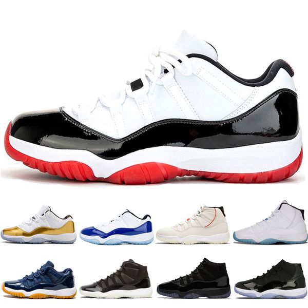 

fashion men women 11 11s shoes shoe white bred space jam prom night platinum tint navy gum metallic-silver outdoor sports shoes