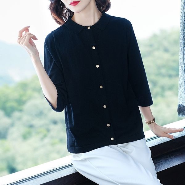 

nr0y7 solid color single cardigan spring 2020 lapel fashion thin breasted new sweatercoat sweatershort knitted sweater outerwear for, White;black