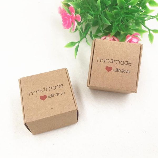 

30pcs/lot two sizes small colorful paper box kraft cardboard handmade soap box,cute gift box, jewelry/candy packagi bbykvm