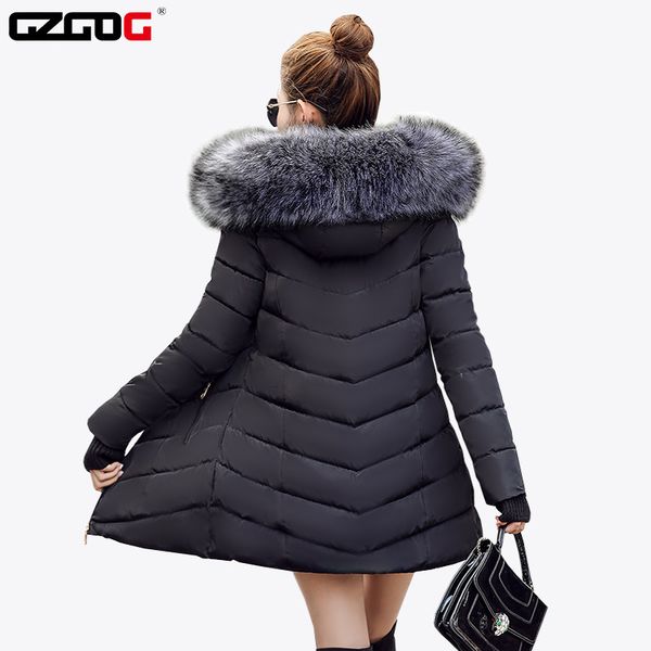 

long 2021 women winter jacket new arrival fashion slim cotton padded warm thicken feminine coat parka female jackets v191209, Black