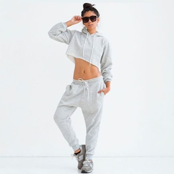 

set autumn 2020 new women's sportswear 2-piece 7546, Gray