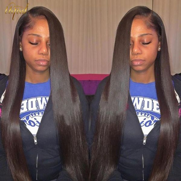 

lace wigs straight frontal wig cambodian front human hair 5x5 hd closure for black women remy pre plucked, Black;brown