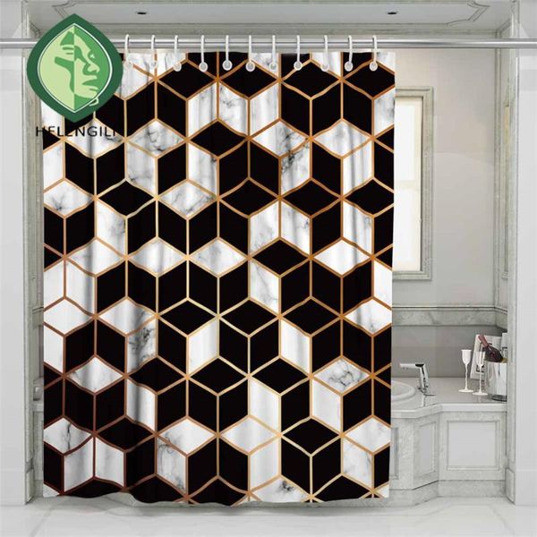 

shower curtains 3d beach geometric marble curtain bathroom waterproof polyester printing for