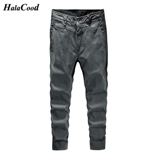 

men's pants halacood 2021 autumn winter cargo men tactical slim fit ankle-length track trousers quality clothes, Black