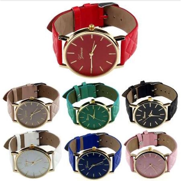 new women bracelet watch geneva brand ladies faux leather analog quartz wrist watch clock women relojes dropshipping#yy, Silver