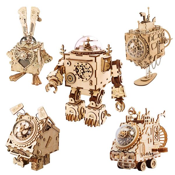 

drop for shipping kit box 3d wooden toys assembled birthday children robotime puzzle model steampunk rokr music building gift sqcaxu
