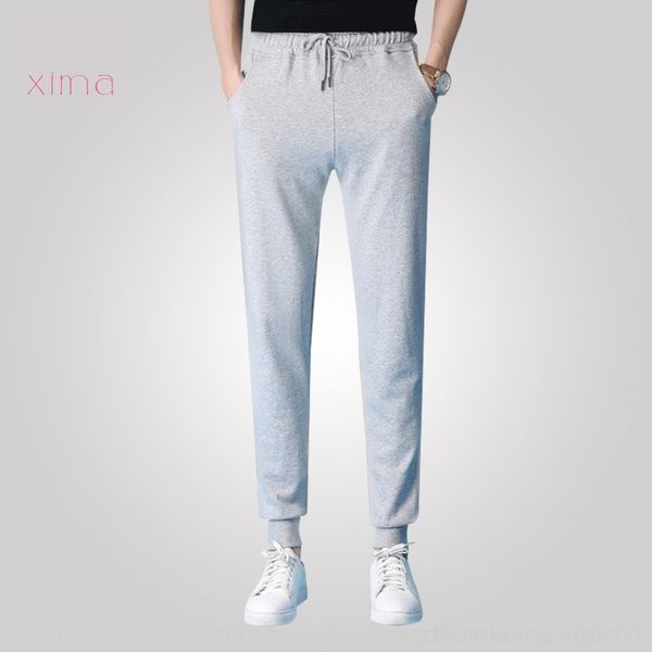 

kvipo casual spring new autumn and men's loose solid color slim multi 2020 casual pocket small leg pants trend versatile pants p4vxz, Blue