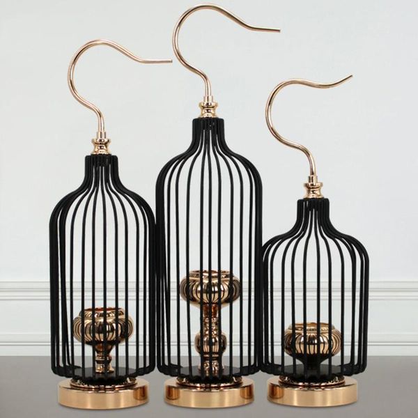 

candle holders holder retro bird cage european candlelight christmas village decor candlestick lantern home party crafts
