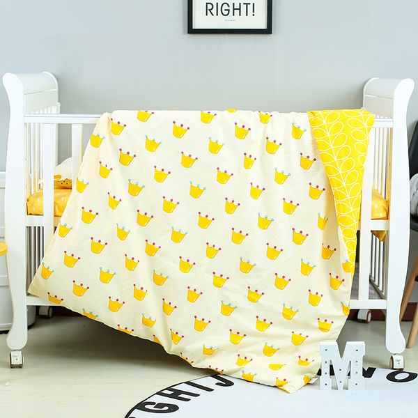 11 tamanhos de edredão para bebê conjunto de cama personalizado Tamanho 100% algodão Capa para crianças Adolescentes Cinza Crown Country Locken LJ201105