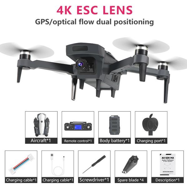 

drones k20 drone brushless folding remote control aircraft gps 5g 4k hd toy quadrotor 1800 meters rc distance gift