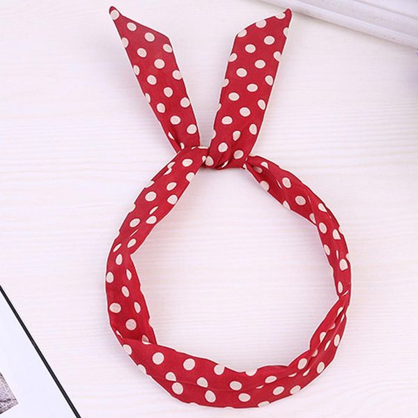 

1pc fashion cute bow rabbit bunny ear headbands for girls 2020 pink sweet polka dot wire elastic hair bands hair ribbon q sqcjab
