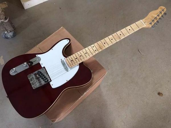 

new left hand wine red electric guitar tl, maple neck, high quality