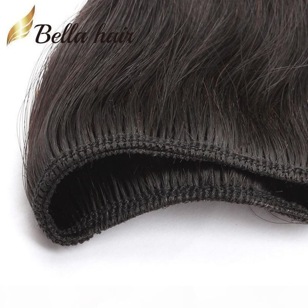 

european mongolian cambodian indian peruvian brazilian human hair wefts straight virgin hair bundles extensions natural color 1pc bella hair, Black