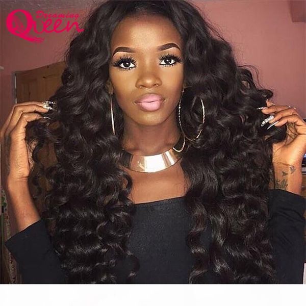 

brazilian hair loose wave wig lace frontal 130% density human virgin hair lace frontal wigs for black women, Black;brown