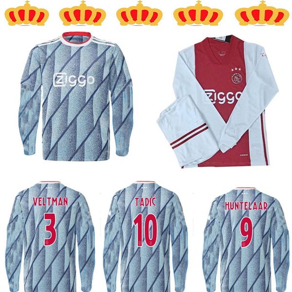 

20 21 long sleeves ajax amsterdam fc soccer jersey 2020 shirts, Black;yellow
