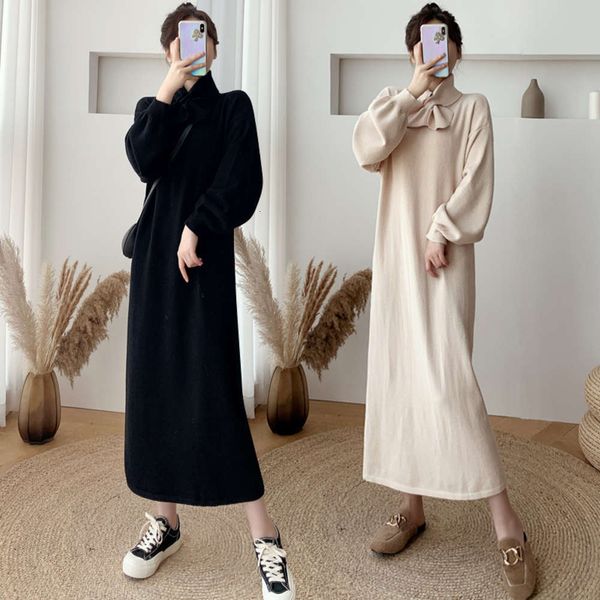 

2020 materni autumn winter sve sweater long fashion large size loose wool drs, White