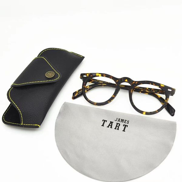 

optical eyeglasses for men women retro 241 style anti-blue light lens plate round full frame with box, White;black