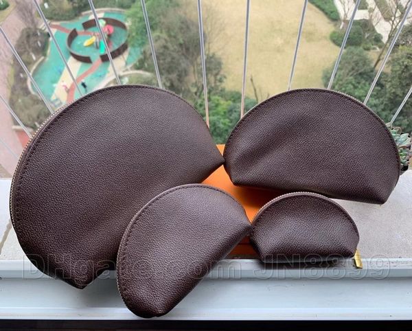 

4pcs set brown women cosmetic bags organizer makeup travel pouch make up bag ladies clutch purses organizador toiletry246c