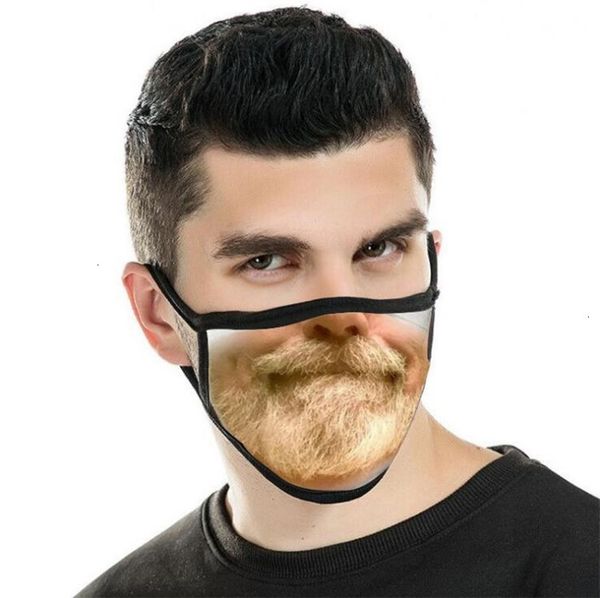 

human factory 12 3d styles fashion funny face printing spoof expression dustproof cotton masks washable reusable mask ew polk7