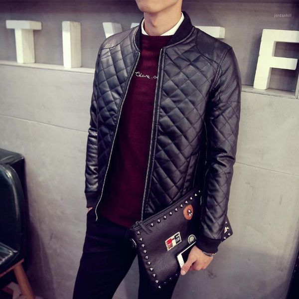 

winter jas men fashion design brand parka men clothing rits men's jackets with pockets pu jackets warm men's parka1, Black