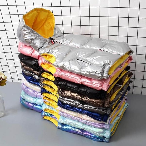 

new fashion shiny child waistcoat children outerwear winter coats kids clothes warm cotton baby girls boys vest for 90-150cm 201106, Camo