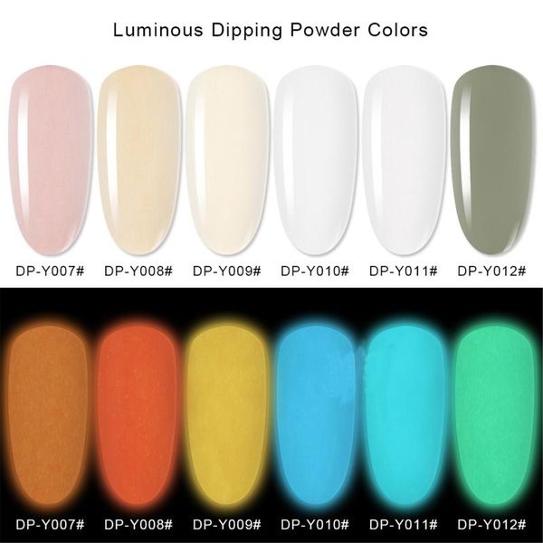 

nail luminous powder 10ml nail art decorations dipping powder neon phosphor glitter glow luminous decorations beauty tools, Silver;gold