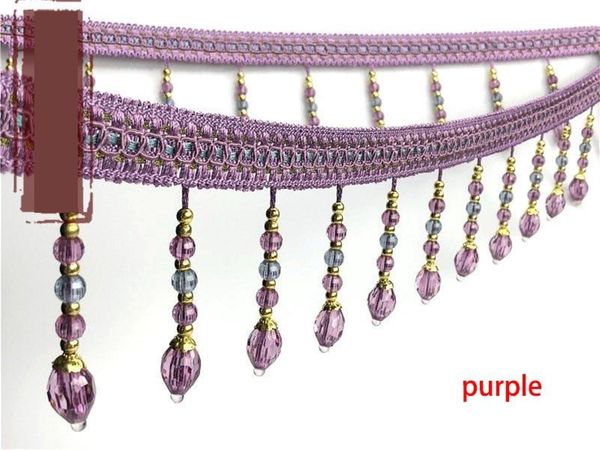 

12yards lot crystal beads lace tassel ribbon tassels trimming ball fringes for diy sewing fabric clothes curtains accessories h jllspw