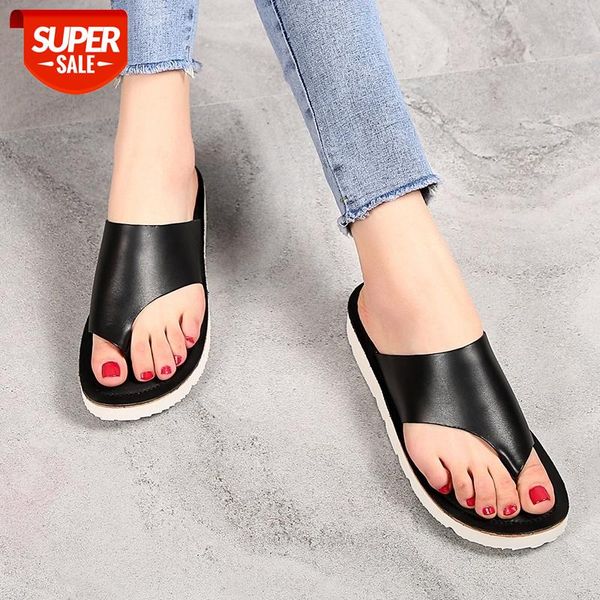 

aiyuqi women summer slippers 2020 new genuine leather flip flops women flat student cowhide outdoor flip flops for women #ps3b, Black