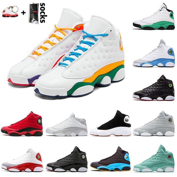 

13 13s new jumpman flint 2021 basketball shoes mens womens lucky green soar sports sneakers trainers, White;red