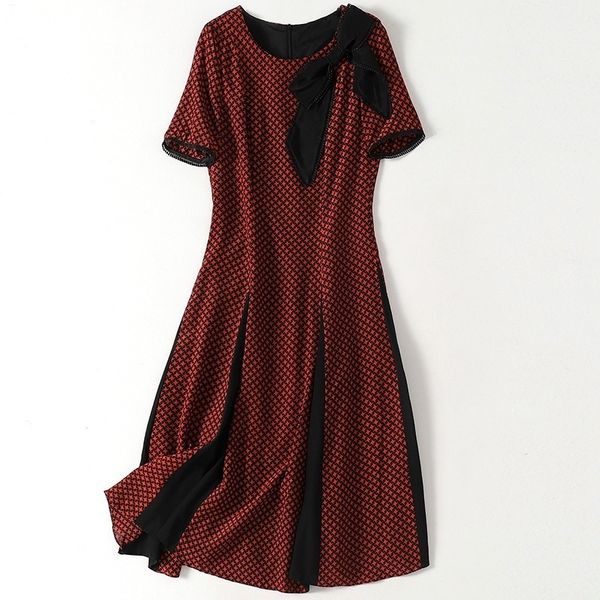 

2020 spring and new summer skinny long female silk fashion dress ee0a, Black;gray