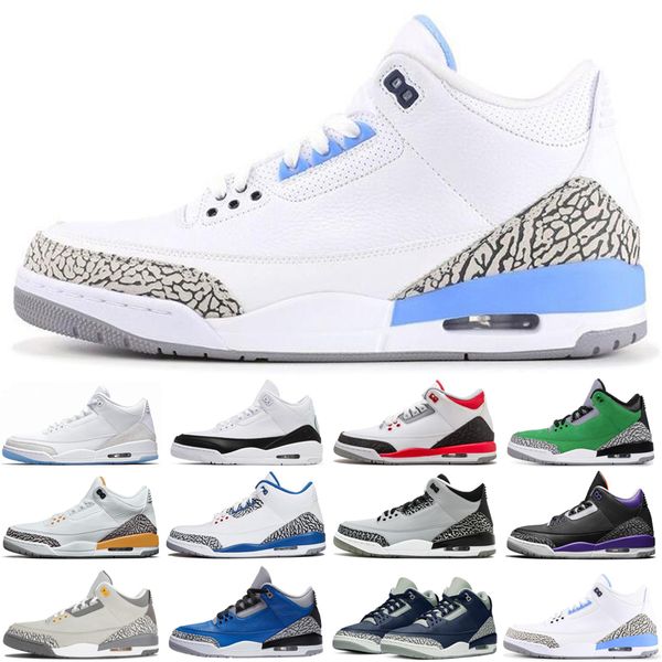 

new arrival 3 3s fragment jumpman men basketball shoes black white laser orange tinker unc mens trainers sports sneakers size 7-13