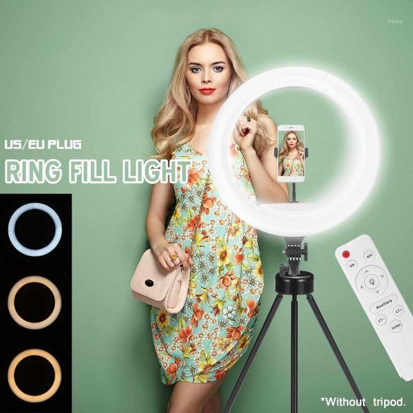 

flash heads 18 inch led selfie ring light with phone holder lamp stick usb for smartphone makeup youtube live studio1