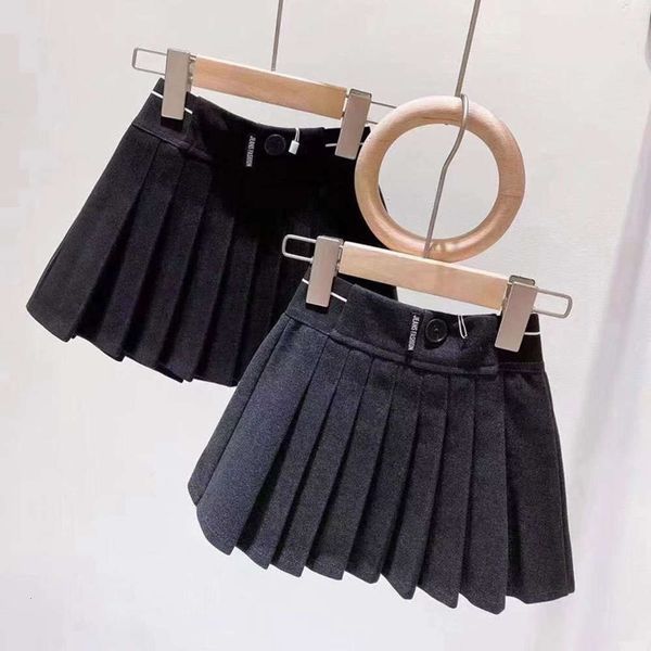 

pleated autumn and winter new girls' korean children's versatile tweed skirt, Blue
