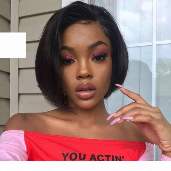 

paff pixie cut wig full lace human hair wigs bob lace front wigs for women glueless short bob wig, Black;brown