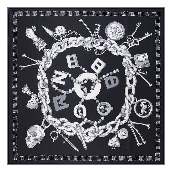 

pobing саржевого шелковый шарф площади женщины luxury испания сеть skull печать scarveswraps марка хиджаб foulard бандана большой шейный 200, Blue;gray