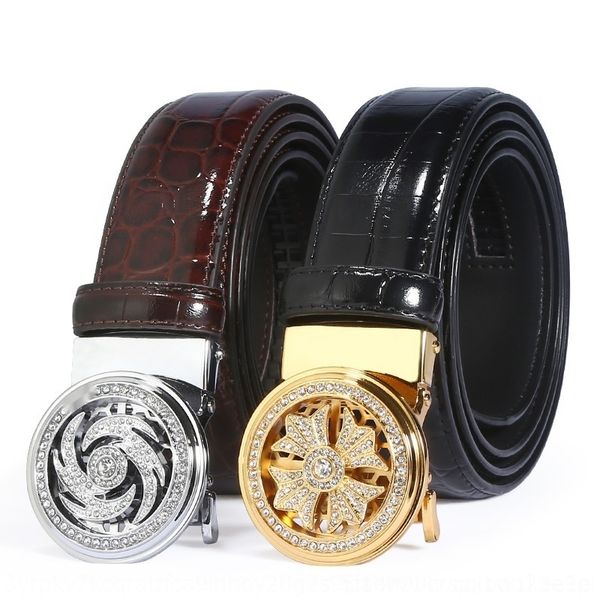 

5zzvp net red belt leather in beltfashion ofbuckle two time men's beltleather belt automatic layer button jtwd8, Black;brown