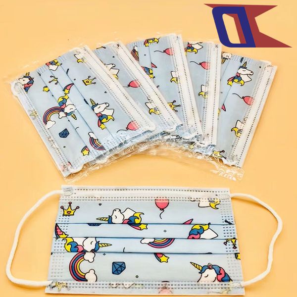 

ply fabric 3-ply protective 3 layers nonwoven facial designer kids children disposable face mask