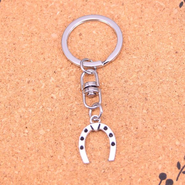 Moda Keychain 21 * 16mm Lucky Horseshoe Cavalo Pingentes DIY Jóias Carro Chaveiro Chaveiro Suporte Suporte Lembrança Para Presente