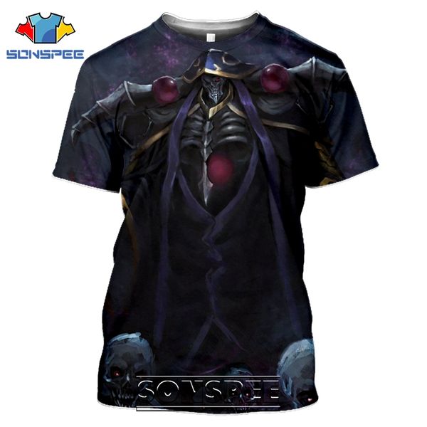 

overlord anime cartoon 3d print shirts funny horror hentai men clothing