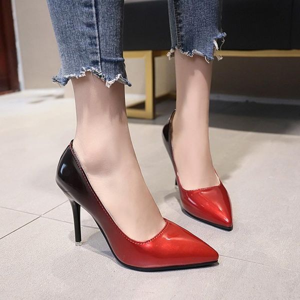 

chimizhai women shoes spring pumps thin heels woman 10cm wedding shoes autumn pumps stiletto ladies wy476, Black
