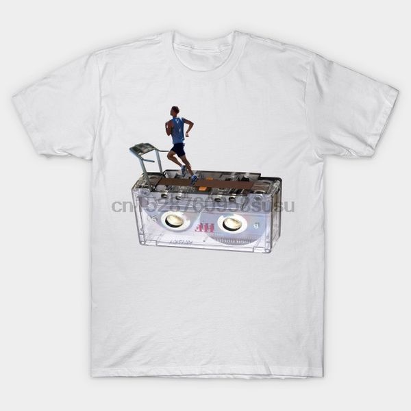 

men tshirt short sleeve cassette tape running treadmill retro t shirt one neck women t-shirt sport hooded sweatshirt hoodie