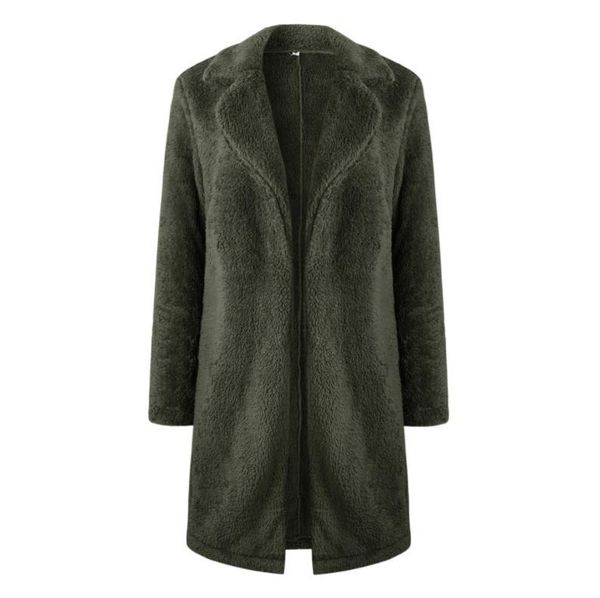 

women's down & parkas brand jacket european and american style long-sleeved lapel plus velvet padded mid-length loose size car, Black