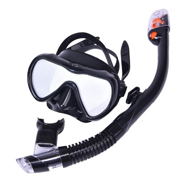 

professional scuba diving mask and snorkels anti-fog goggles glasses diving swimming easy breath tube set1