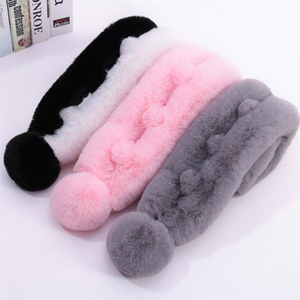 

scarves scarf women luxury winter fur collar 2021 snood female fashion color stitching outerwear bib faux warm sjaal bufandas echarpe, Blue;gray