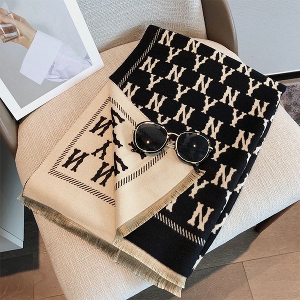 

nj1r new multifunctional geometric white scarf stripe black imitation scarve female sunscreen shawl large square scarf printing silk 90x90cm, Black;white