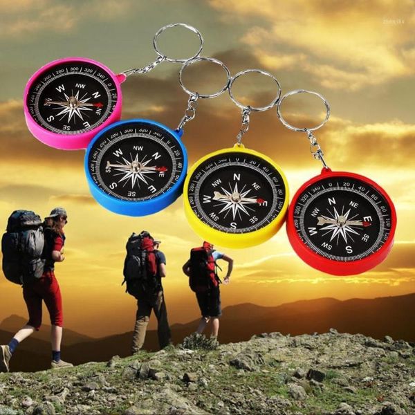 Gadget da esterno Mini bussola portachiavi all'ingrosso per sport tascabili marini campeggio escursionismo viaggio navigazione plastica multifunzionale Plasti