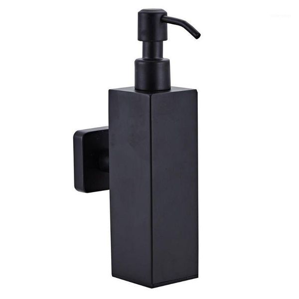 

200ml wall mounted shower bottle pump stainless steel shampoo dispenser black l4mb1