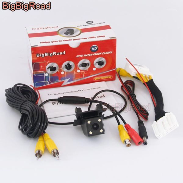 

bigbigroad car rear view camera for demio 2 2 dj 5-door hatchback with 28 pins adapter original monitor compatible1